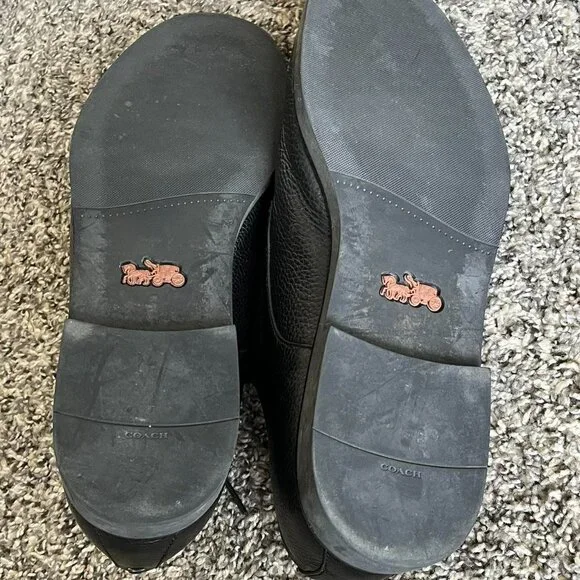 Coach Black Leather Oxford Dress Shoes Mens 11.5 Business Casual Preppy Formal - Picture 7 of 7